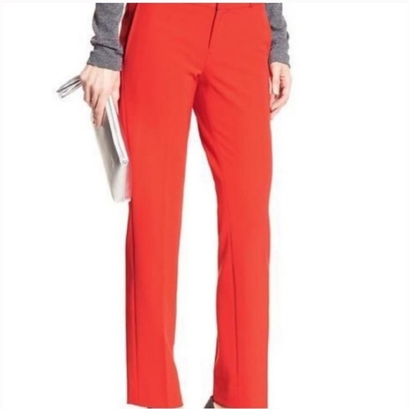 Banana Republic Reegan Pant in red size 4P Petite - Picture 1 of 6
